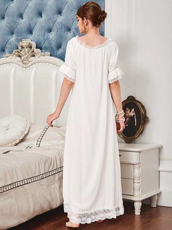 Margaret Lawton's Lace-Bodice Ankle Length Nightgown