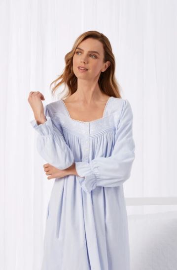 Women's Long Sleeve Flannel Nightgown