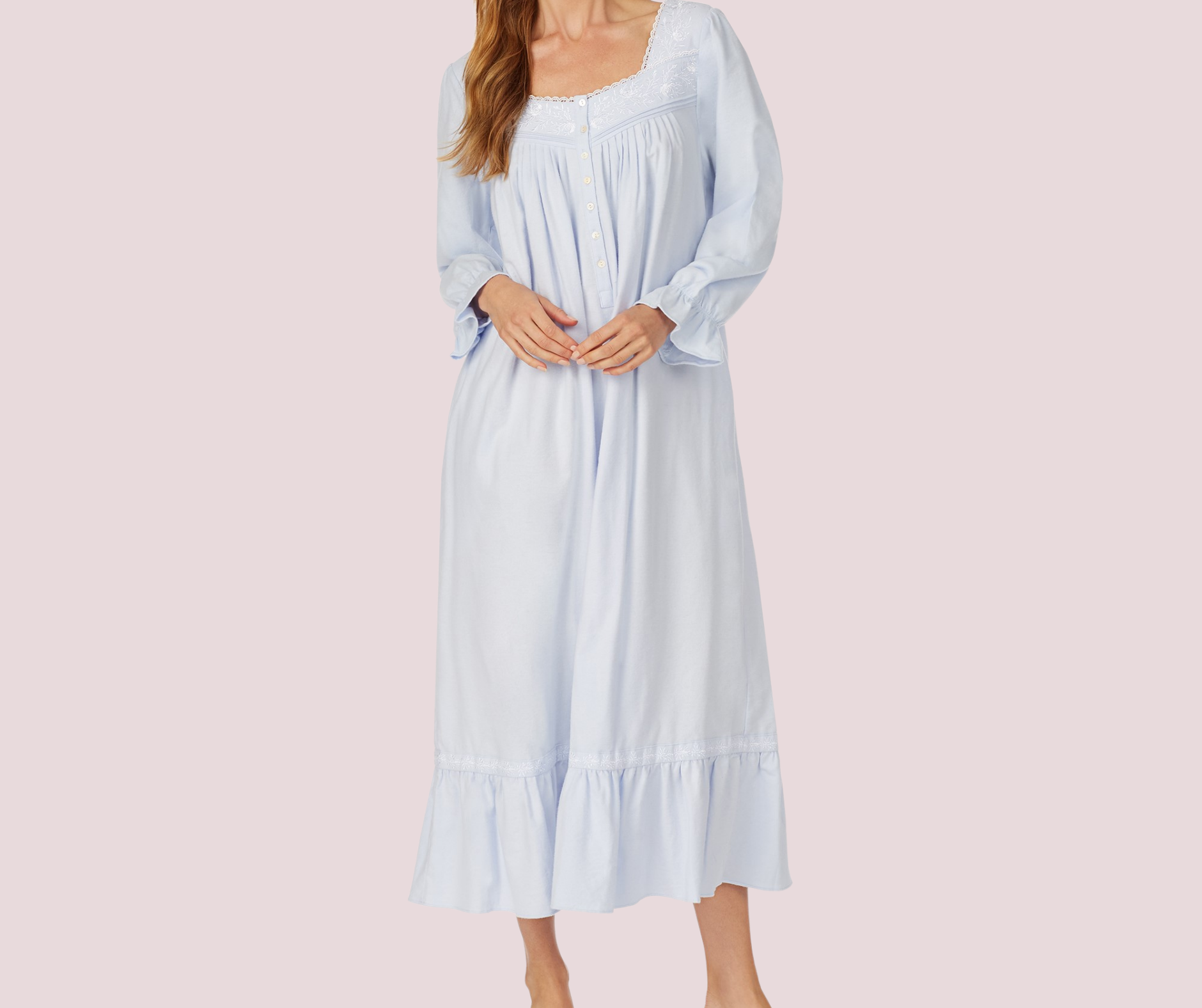 Eileen West Short Nightgown Size XL Victorian White Cotton 